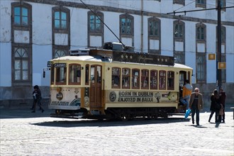 Old tram in the historic centre