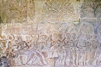 Stone carvings at Angkor Wat