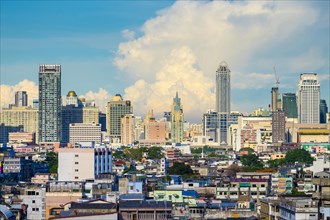Bangkok Skyline seen from the Golden Mount or Wat Saket