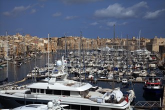 View of the Grand Harbour Marina Valletta