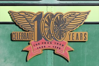 Anniversary logo 100 years ago The Peak Tram