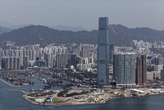 Skyscrapers in the district of West Kowloon