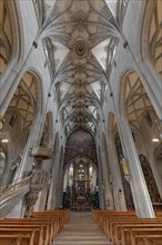Gothic nave with lozenge stellar vault