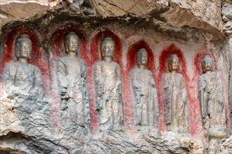 Old Buddha statues in a cliff
