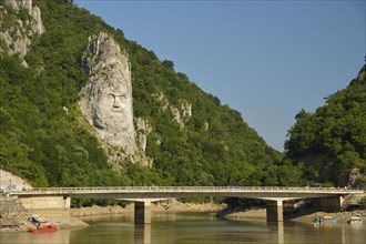 King Decebal monument carved into rock