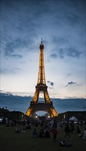 Eiffel Tower at dusk