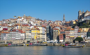 Historic old town Ribeira with church tower of the church Igreja dos Clerigos