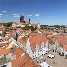 View over the old town with market place