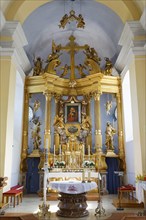 High altar with painting