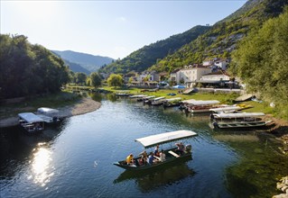 Boats on river Crnojevic