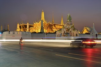 Illuminated royal palace Wat Phra Kaeo