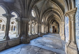 Cloister in Porto Cathedral with Azulejo tiles