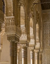 Moorish capitals and columns decorated with arabesques