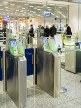 Admission gates in the departure area at the airport