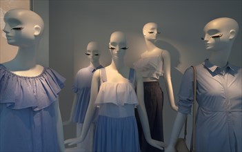 Mannequins dressed in Light Blue