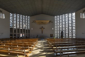 Interior of the catholic parish Maria Immaculata