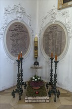 Memorial plaque of the fallen of both world wars