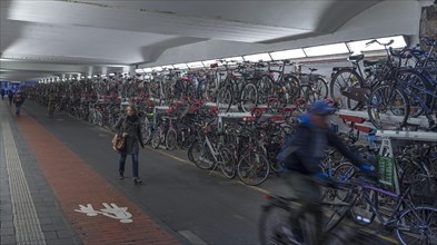 Railway underpass for bicycle parking rebuilt