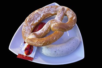 Weisswurst with fresh pretzel