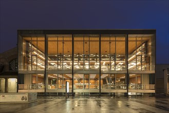 Library of the Germanic National Museum in dusk