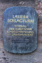 Information board at Laufer Schlagturm