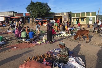 Market with vegetables in Jinka