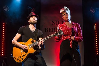 The Swiss singer and songwriter and winner of the Swiss singing casting show The Voice of Switzerland 2013 Nicole Bernegger live in the Schuur Lucerne