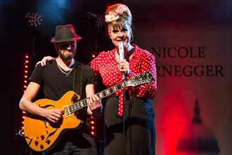 The Swiss singer and songwriter and winner of the Swiss singing casting show The Voice of Switzerland 2013 Nicole Bernegger live in the Schuur Lucerne