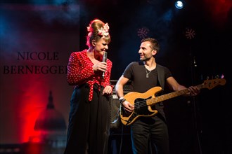 The Swiss singer and songwriter and winner of the Swiss singing casting show The Voice of Switzerland 2013 Nicole Bernegger live in the Schuur Lucerne