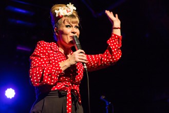The Swiss singer and songwriter and winner of the Swiss singing casting show The Voice of Switzerland 2013 Nicole Bernegger live in the Schuur Lucerne