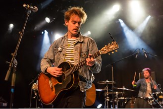 The Swedish indie pop band I'm from Barcelona with singer and frontman Emanuel Lundgren live in the Schuur Lucerne