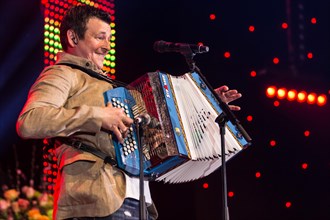 The Austrian pop singer and accordion player Marc Pircher live at the 16th Schlager Nacht in Lucerne
