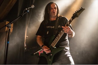 Guitarist of the Swiss metal band Piranha live in the Schuur Lucerne