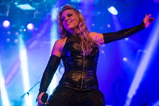 Singer Kobra Paige from the American melodic power metal band Kamelot live in the Schuur Lucerne