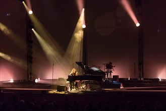 The British singer and songwriter Frances on the concert grand piano live at the Blue Balls Festival Lucerne