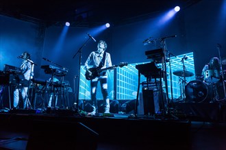 The French synth-pop band Air with guitarist Nicolas Godin and keyboarder Jean-Benoit Dunckel live at the Blue Balls Festival in Lucerne