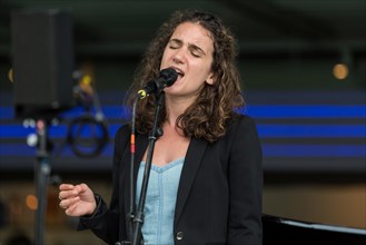 The Swiss dialect singer Milena live at the Blue Balls Festival Lucerne
