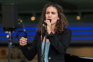 The Swiss dialect singer Milena live at the Blue Balls Festival Lucerne
