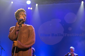 The British soul singer Kwabs live at the Blue Balls Festival Lucerne