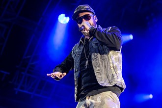 The German rapper and producer Paul Hartmut Wurdig alias Sido live at the 26th Heitere Open Air in Zofingen