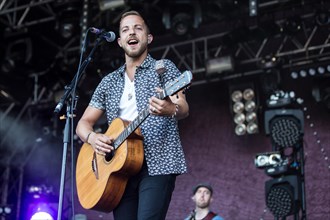 The British singer and musician James Morrison live at the 26th Heitere Open Air in Zofingen