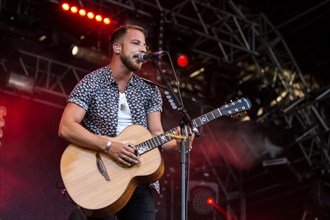 The British singer and musician James Morrison live at the 26th Heitere Open Air in Zofingen