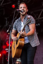 The British singer and musician James Morrison live at the 26th Heitere Open Air in Zofingen