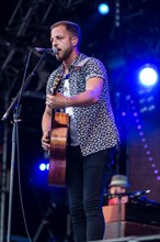 The British singer and musician James Morrison live at the 26th Heitere Open Air in Zofingen