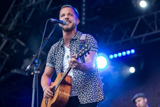 The British singer and musician James Morrison live at the 26th Heitere Open Air in Zofingen