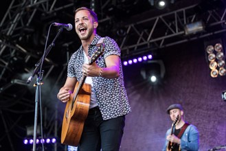 The British singer and musician James Morrison live at the 26th Heitere Open Air in Zofingen