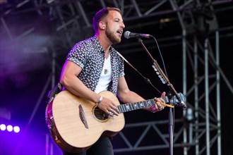 The British singer and musician James Morrison live at the 26th Heitere Open Air in Zofingen