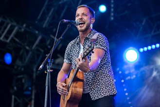 The British singer and musician James Morrison live at the 26th Heitere Open Air in Zofingen