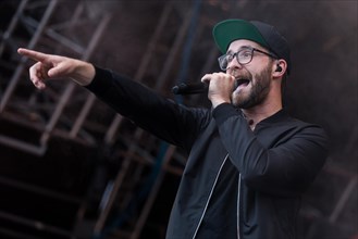 The German singer and songwriter Mark Forster live at the 27th Heitere Open Air in Zofingen