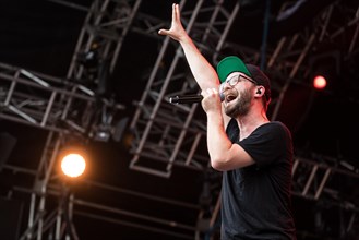 The German singer and songwriter Mark Forster live at the 27th Heitere Open Air in Zofingen